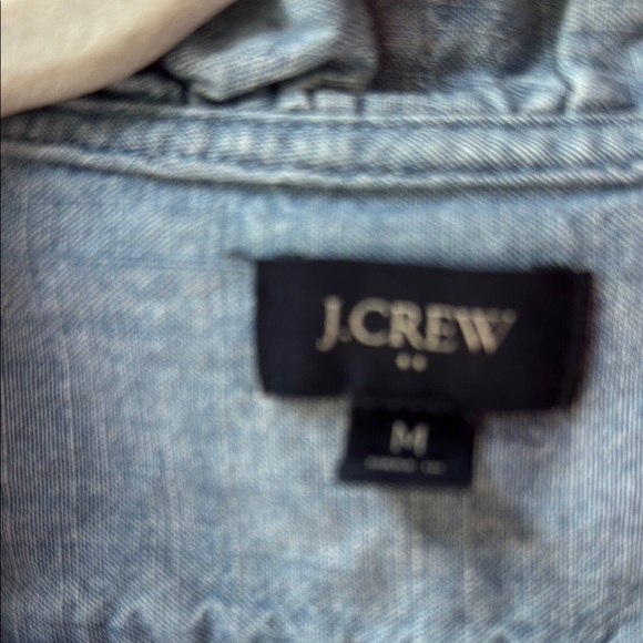 J Crew Denim Ruffle Sleeveless Top - Picture 2 of 5